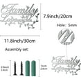 thumbnail image 2 of Family Where Life Begins Love Never Ends Word Sign Metal Wall Decor Home Family Wall Art Decorations for Living Room Bedroom Kitchen Indoor Outdoor Garden 11.8 x 7.9 Inch Silver, 2 of 9