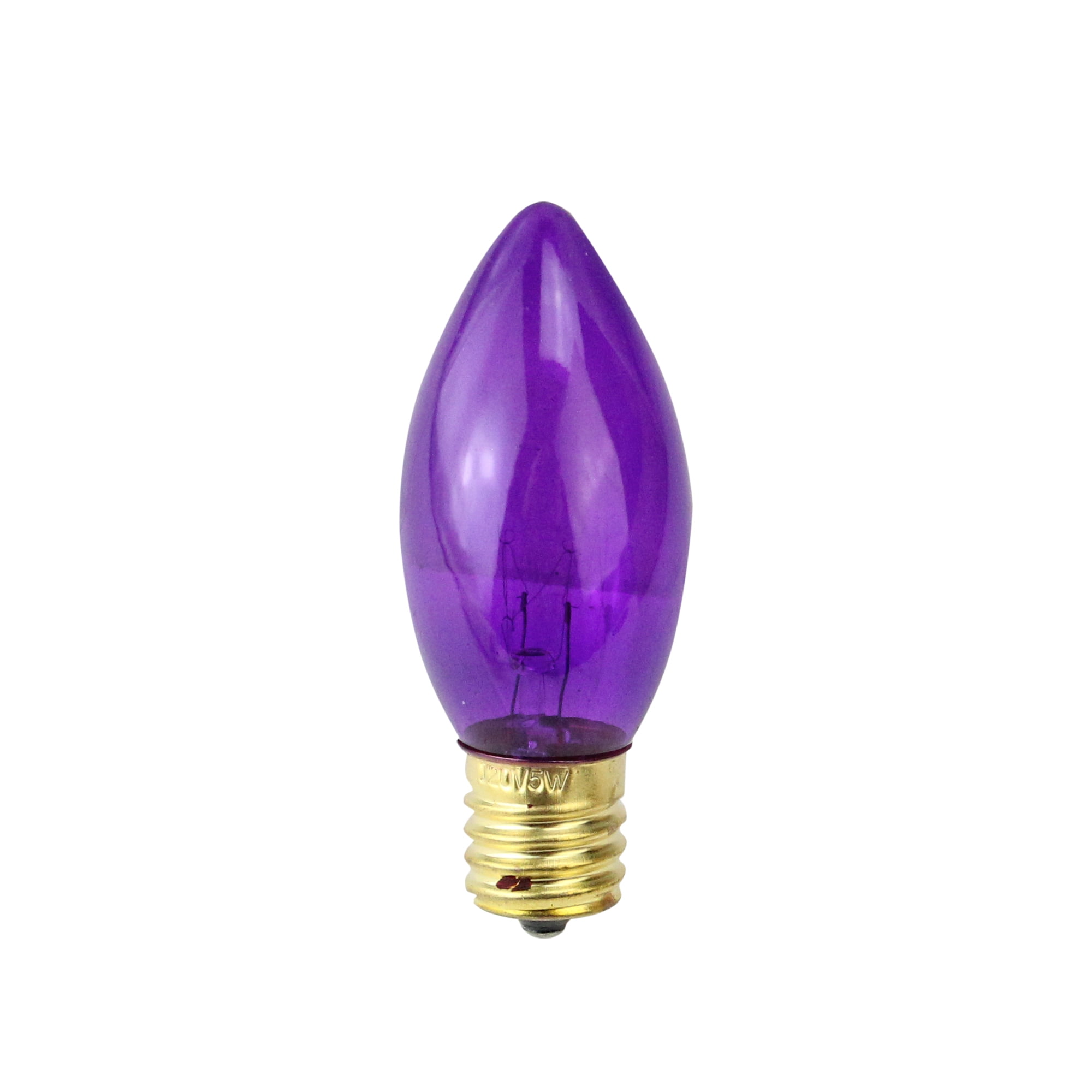Pack of 25 Transparent Purple C9 Christmas Replacement Bulbs Walmart