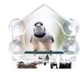 thumbnail image 4 of 3X Window Bird Feeders with Strong Suction Cups, Clear Bird Feeder Bird House with 2 Compartment Removable Tray, 4 of 6