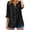 Black, variant on Summer Fall Shirts for Ladies Short Rolled Sleeve Tops Solid Color Cotton Linen Blouses V Neck Breathable Outfits Soft Regular-Fit Floral Print Tunic