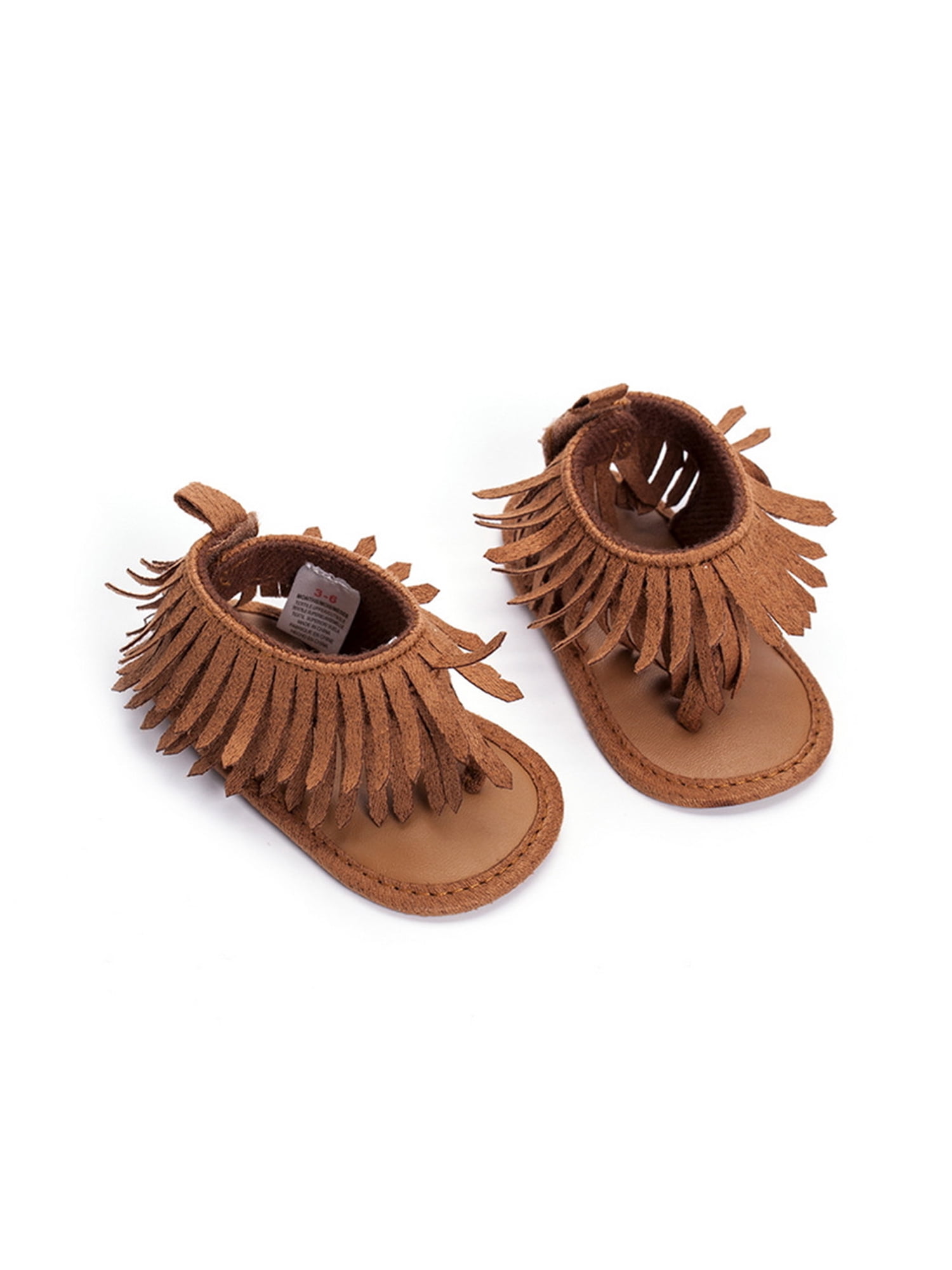 GuliriFei Newborn Baby Girl Moccasin Sandals