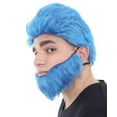 thumbnail image 2 of Beast Wig & Beard | Blue Cosplay Halloween Wig | Premium Breathable Capless Cap, 2 of 8
