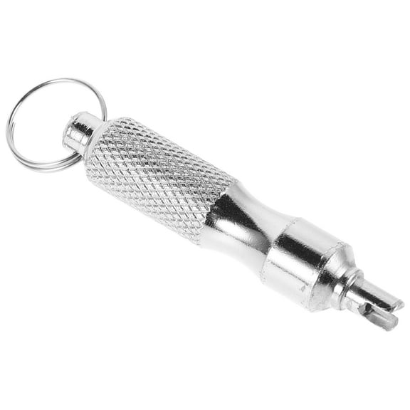 Worgeous  Tire Valve Core Wrench Tightening Tools Car Automotive Silver