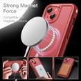 thumbnail image 5 of JETech Case for iPhone 14 6.1-Inch Compatible with MagSafe, Heavy Duty Dual-Layer Rugged Protection, Shockproof Protective Tough Phone Magnetic Cover (Red), 5 of 6