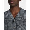thumbnail image 4 of George Men's Linen Blend Camp Shirt with Short Sleeves, Sizes S-5XL, LT-3XLT, 4 of 5
