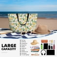 thumbnail image 5 of Zufioo Fruit Pears Print Large Capacity Beach Travel Bag, Zippered Pocket Foldable Hand-held Shoulder Beach Bag, 5 of 7
