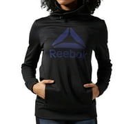 Reebok Women's Workout Ready Pullover Hoodie Black/White ay1949
