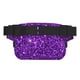 thumbnail image 3 of Fotbe Purple Glitter Cangurera Cuadrada con Estampado de Doble Capa, Bolsa de Cintura Ajustable Mini para Hombres y Mujeres, 3 of 9