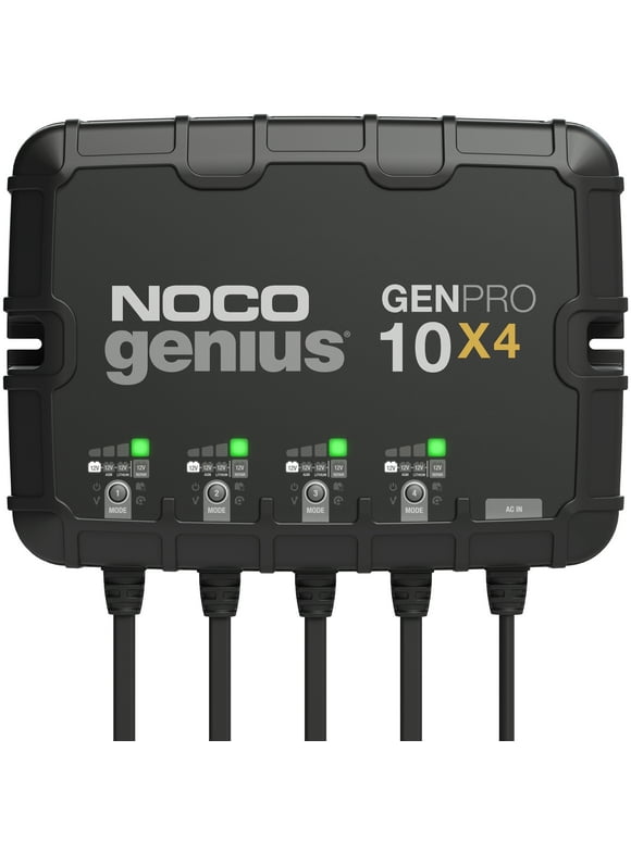 NOCO Genius GENPRO10X4 4-Bank 40A (10A/Bank) 12V Onboard Battery Charger