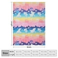 thumbnail image 4 of COMIO  in The Dark Blanket Unicorn Blankets Birthday Gift for Girls, Soft Cozy Fluffy Flannel Unicorn Throw Blanket for Kids, Décor, Bed, Sofa, Travel, 4 of 6
