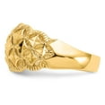thumbnail image 4 of 14K Yellow Gold Ring Band Themed Diamond-cut Scalloped Edge Pattern Dome, Size 5, 4 of 5