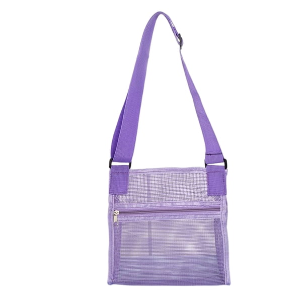 Moyic Bolsa de malla para playa, capacidad de viaje, carcasa de juguete, cesta de almacenamiento ajustable, bolso de verano, accesorios de natación Almacenamiento y organización del hogar Púrpura Moyic HA071439-03