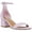 Lilac Suede, variant on Womens White Padded Adjustable Ankle Strap Stretch Irenee Round Toe Block Heel Buckle Leather Dress Sandals 8 M