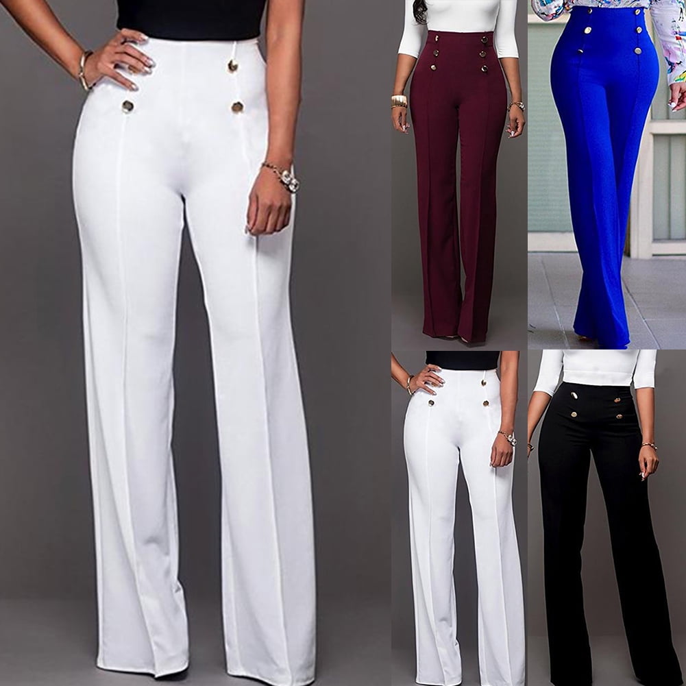high waist flare leg pants