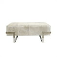 thumbnail image 3 of Pasargad Home Safari Steel & Cowhide Bench Silver, 3 of 6