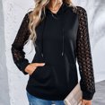 thumbnail image 2 of Sudaderas Con Cordón, Color Liso, Sudaderas Con Capucha Informales Para Mujer, Encaje De Ganchillo, Cómodas Sueltas Para Otoño E Invierno ANGGREK Otros, 2 of 6
