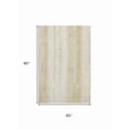 thumbnail image 3 of HomeRoots 668321 5 x 8 ft. Gold & Ivory Striped Transitional Washable Machine Made Rectangle Area Rug with UV Protection, 3 of 9