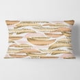 thumbnail image 2 of Designart Golden Tropical Pattern III' Mid-Century Modern Throw Pillow - 12x20, 2 of 2