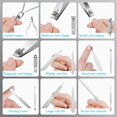 thumbnail image 4 of LEUCHTAMOR Manicure Nail Clippers Kit Nail Grooming Set,30Pcs Stainless Steel Grooming Set and Pedicure Nail Kit,Nail Care Tools (Silver), 4 of 9