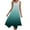 1Green, variant on Women's 2025 Summer Boho Dress - Plus Size Floral Print Swing Midi | Sleeveless Round Neck Loose Fit A-Line Sundress with Irregular Hem