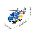 thumbnail image 3 of Helicopter Toy with Lights and Sounds Pull Back Inertia Airplane Rescue Hook Function Button Activated Propeller for Indoor Outdoor Play(White), 3 of 6