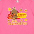 thumbnail image 4 of Inktastic Happy Thanksgiving with Cute Turkey and Leaves Boys or Girls Baby T-Shirt, 4 of 5