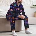thumbnail image 7 of Sikiie Glowing Chameleon Fantasy Art Mens Pajama Set, Soft Warm Long Sleeve Sleepwear, Cozy Button-Down Pjs for Men-Medium, 7 of 7