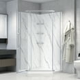 thumbnail image 2 of Dreamwerks Capri 36 in. W x 36 in. D x 78.5 in. H Neo-Angle Shower Stall in Chrome with Door, Base and Walls, 2 of 8
