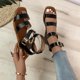 thumbnail image 4 of Amzcrzy Zapatos de mujer,Zapatos de mujer,Zapatillas de mujer, Sandalias de mujer con punta cuadrada, hebilla recta, suela plana y aberturas Sandalias Mujer Zapatillas De Casa, 4 of 9
