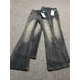 thumbnail image 2 of Pantalones acampanados de mezclilla lavados de gran tamaño para mujer Primavera Verano cintura alta pantalones vaqueros ajustados negros grises pantalones largos Vintage de estilo americano, 2 of 5