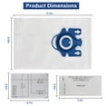 thumbnail image 3 of HLONK 14 Packs Vacuum Cleaner Bags Replacement  Compatible with Miele GN Classic C1  Complete C1  C2  C3 Series, 3 of 10