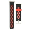 thumbnail image 1 of Correas porosas de repuesto de pulsera de reloj deportivo de silicona Universal de 42mm para Oppo Watch 2 negro + rojo, 1 of 8