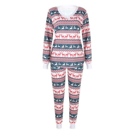 

Autumn Loose Christmas Parent-Child Outfit Leisure Wear Christmas Women Mommy Printed Top+Pants Xmas Family Matching Pajamas Set