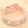 thumbnail image 3 of Bling Bling Rhinestone PU Leather Crystal Diamond Puppy Collar Pet Dog Collars, 3 of 4