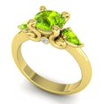 thumbnail image 2 of 2.50 T.C.W Latest Design Round Cut Peridot Gemstone Ring for Birthday Gift Solid 18K Yellow Gold Size 9 by Diamond-Capitals, 2 of 8