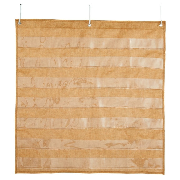 Burlap Pocket Chart for Classroom, Teachers, and School Supplies, 7 Pockets, 28 x 28 Inches