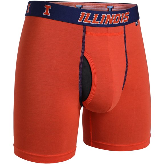 2UNDR NCAA Team Colors Men's Swing Shift Boxers (UI Orange, Small)