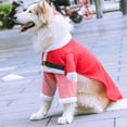 thumbnail image 5 of SPRING PARK Dog Cat Christmas Santa Claus Costume, Funny Pet Cosplay Outfits with a Cap, Puppy Fleece Warm Apparel Clothes for Xmas, 5 of 7