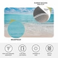 thumbnail image 4 of Summer Beach Doormat Outdoor Entrance 18"x30", Blue Coastal Ocean Seaside Nautical Absorb Moisture Dirt Door Mats, Non-Slip Rubber Backing Floor Mats Indoor, Low-Profile Front Door Rugs, 4 of 9