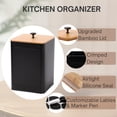 thumbnail image 3 of PERFNIQUE Kitchen Canisters for Countertop Set of 3, Airtight Canisters Sets for the Kitchen Counter with Lid, Metal Farmhouse Food Storage Containers Jars for Flour Sugar Coffee Tea Spice (Black), 3 of 6