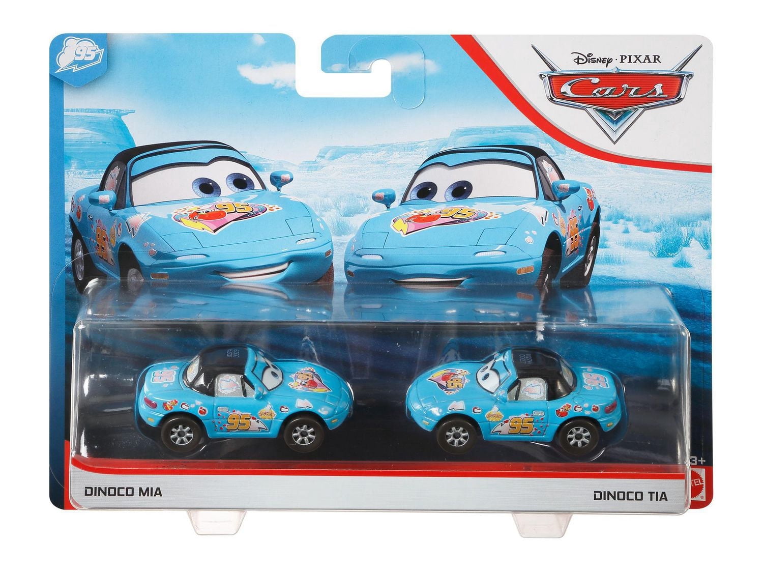 Disney Pixar Cars Dinoco Mia and Dinoco Tia 2-Pack véhicule  à  l'échelle 1:55