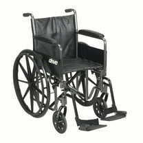 Drive Medical Silver Sport 2 Wheelchair, Detachable Full Arms, Swing away Footrests, 16" Seat