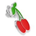 thumbnail image 2 of PinMart's Red Double Cherry Fruit Trendy Food Enamel Lapel Pin, 2 of 3