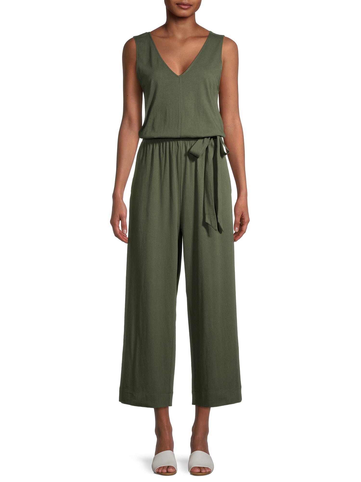 Time and Tru - Time and Tru Women's Knit Jumpsuit - Walmart.com ...