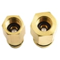 thumbnail image 3 of Brass R134a Car AC Adapter Set 1/4" SAE Thread, 2PCS Gold Conversion Kit For R12 To R134a For HP LP Connection, 3 of 10