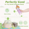 thumbnail image 3 of Juego de muñecas de peluche OUOZZZ Soft Baby Dolls de 22 cm con cesta, 5 unidades, 3 of 7