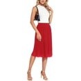 thumbnail image 2 of ZXIHZF Jupe Midi Plissée Fluide en Chiffon Classique pour Femmes, 2 of 5