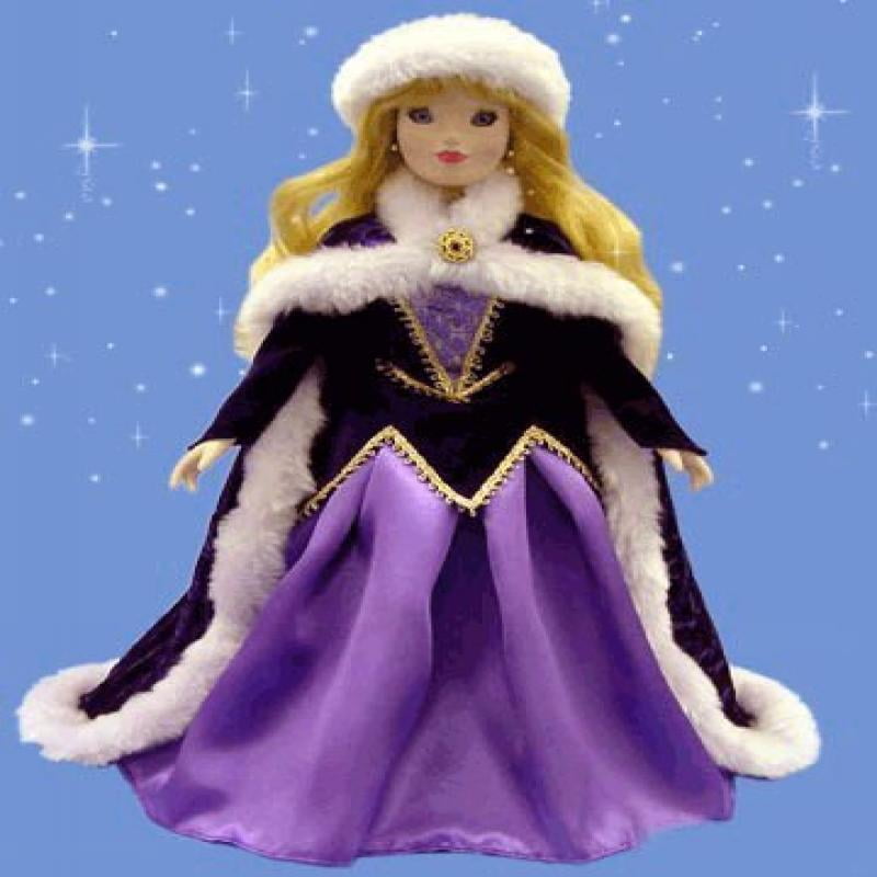 Disney Princess Aurora Porcelain Keepsake Doll (Royal Holiday Edition