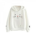 thumbnail image 4 of Brand Promotion!Women Hoodies Sweatshirt Kawaii Winter Cat Pattern Long Sleeve Pullover Hooded Sweatshirts Over Size Hoodie Y3, 4 of 6