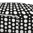 thumbnail image 3 of Black and White Pouf Cover with Zipper, Big and Small Blended Circles Dot Pattern Simple Geometric Ornament, Soft Decorative Fabric Unstuffed Case, 30" W X 17.3" L, Black and White, by Ambesonne, 3 of 5